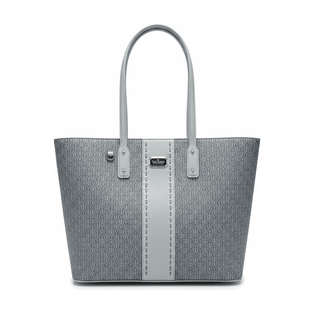 Bolsa Tote Victor Hugo Monograma Azul Jeans Alça Ombro