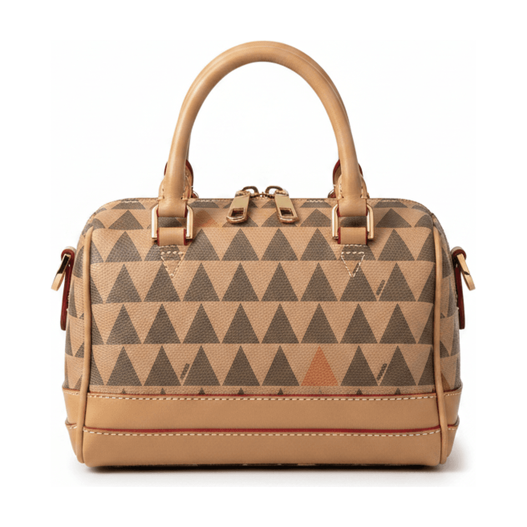 Bolsa Schutz Mini Bowling Triangle Bege Alça Transversal