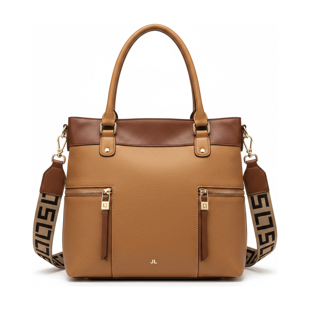 Bolsa Feminina Couro Caramelo Ombro e Transversal