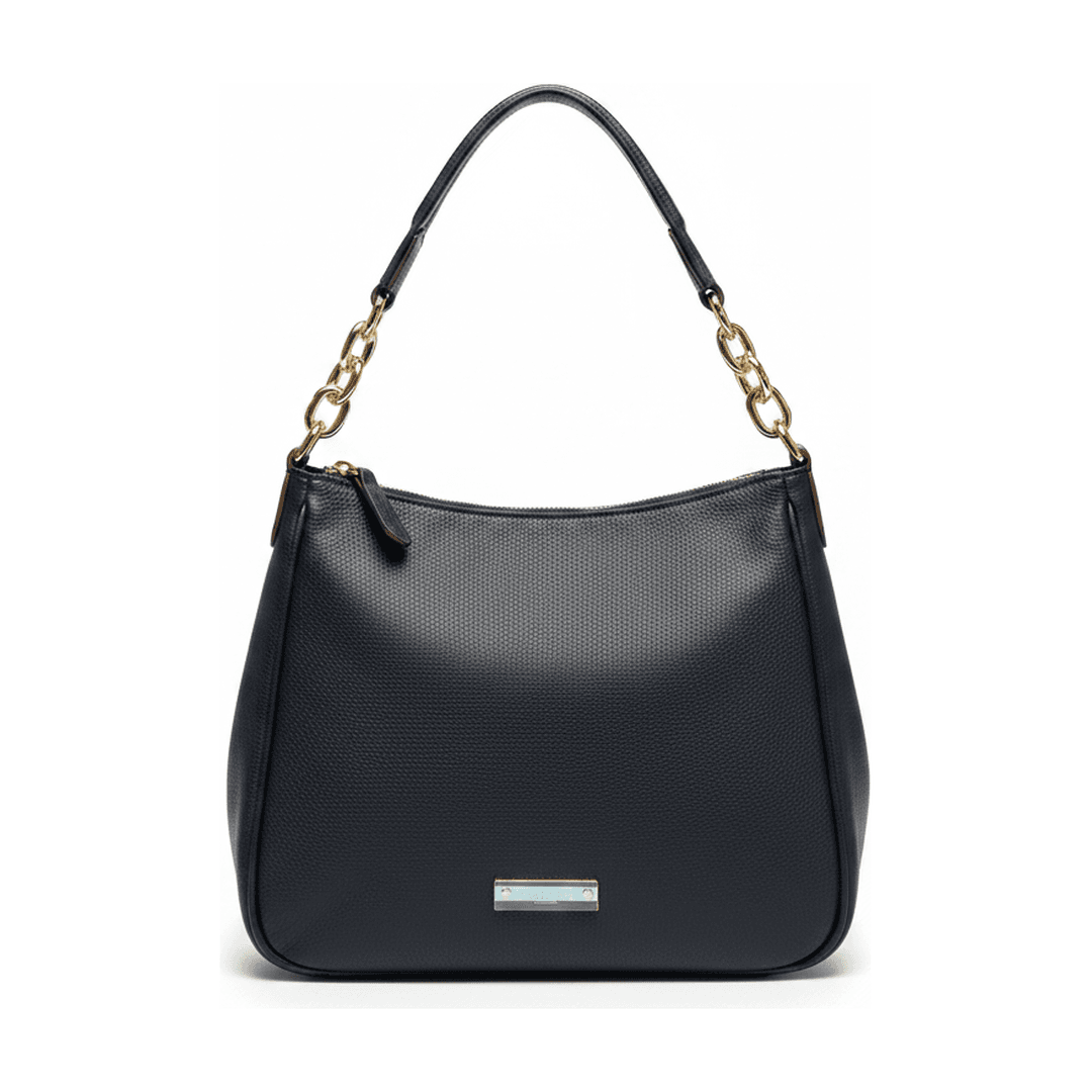 Bolsa Hobo Feminina Couro Azul Marinho Alça de Ombro