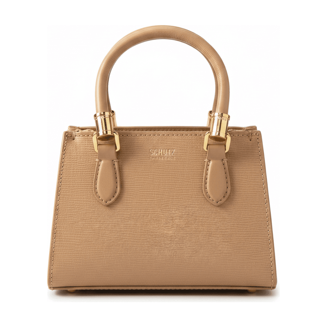Bolsa Mini Tote Schutz Textura Caramelo Alça Transversal