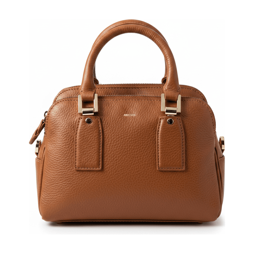 Bolsa Arezzo Satchel Couro Caramelo Alça Transversal