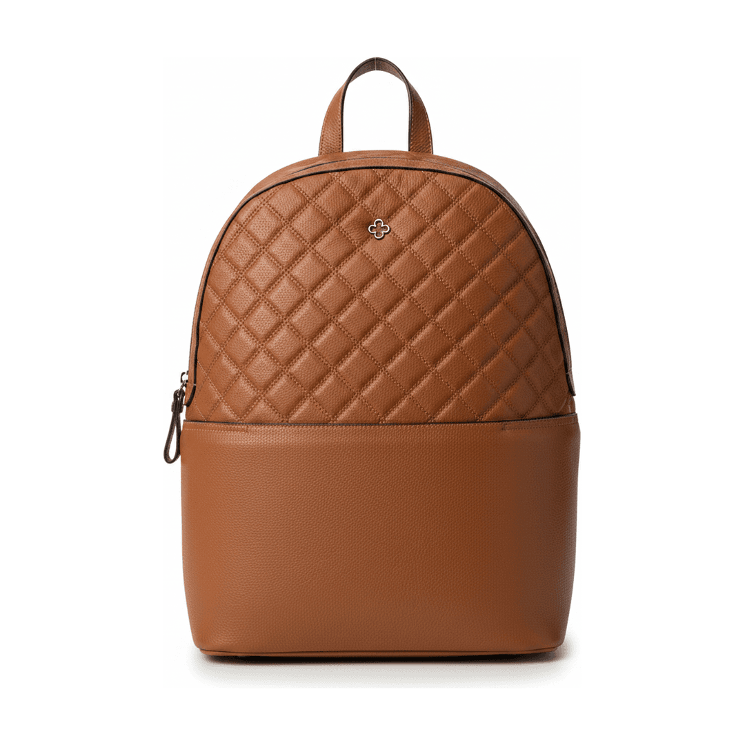 Mochila Feminina Capodarte Couro Caramelo Matelassê